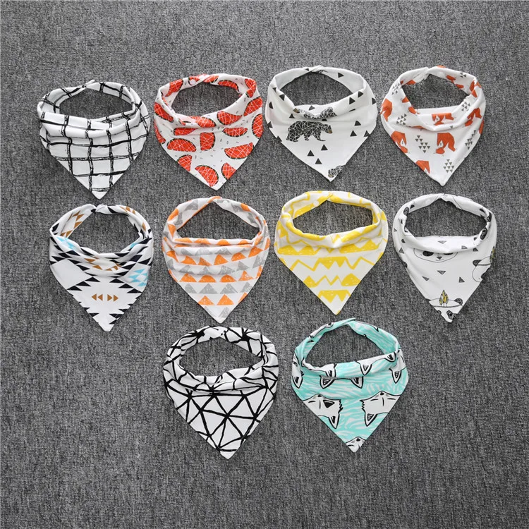 

Infants & Toddlers Baby Bandana Triangle Bibs, As pictures
