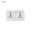 2018 Twin Switched Neon Universal Plug Socket with 13V Dual USB Switch