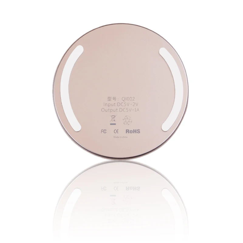 

Hot Selling Wireless Charger for Mobile Phone Mini Wireless Charger Support OEM, Rose gold/customized