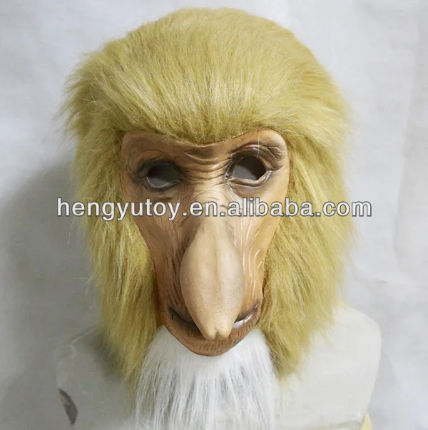Adulte babboon monkey singe caoutchouc masque animal halloween fancy dress costume outfit 