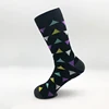men's cotton jacquard crew socks triangle
