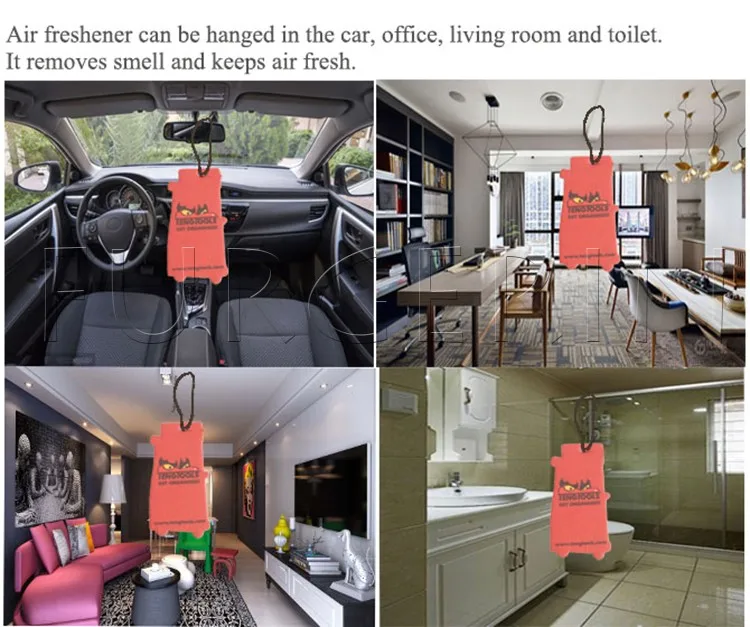 Wholesale Custom Various Scents Hanging Paper Type Car Air Fresheners