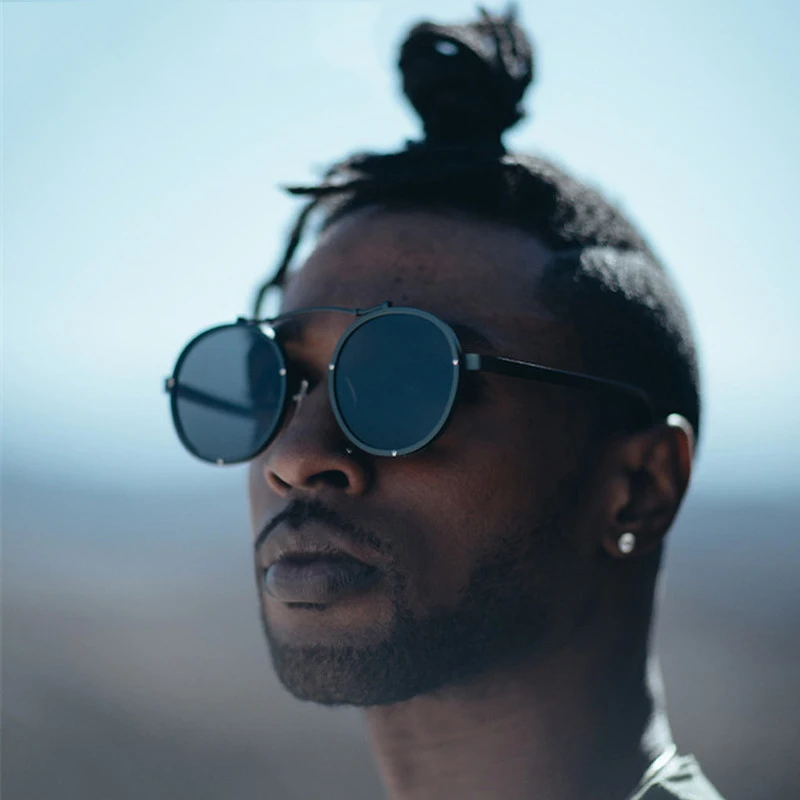 

Vintage Steampunk Mirrors Round Sunglasses Women Classic UV400 Mens Sunglasses 2016