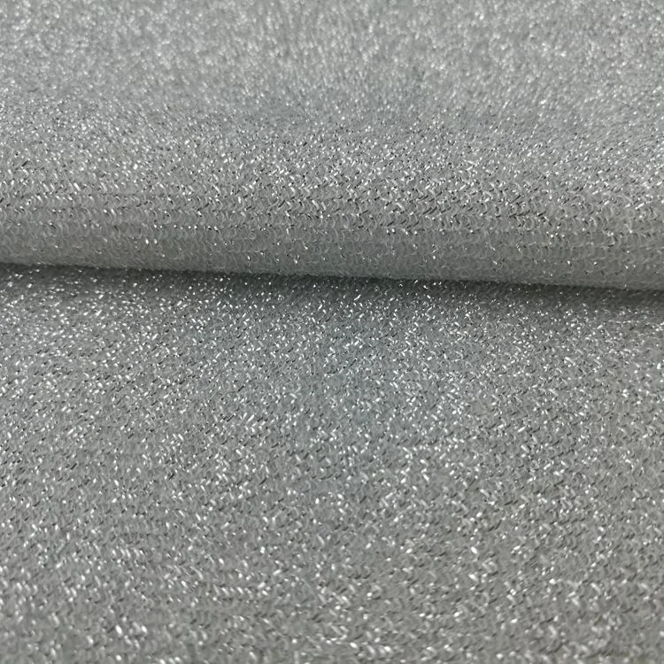 
polyester spandex lurex knitted with metallic yarn lurex swimwear fabric for evening dress 
