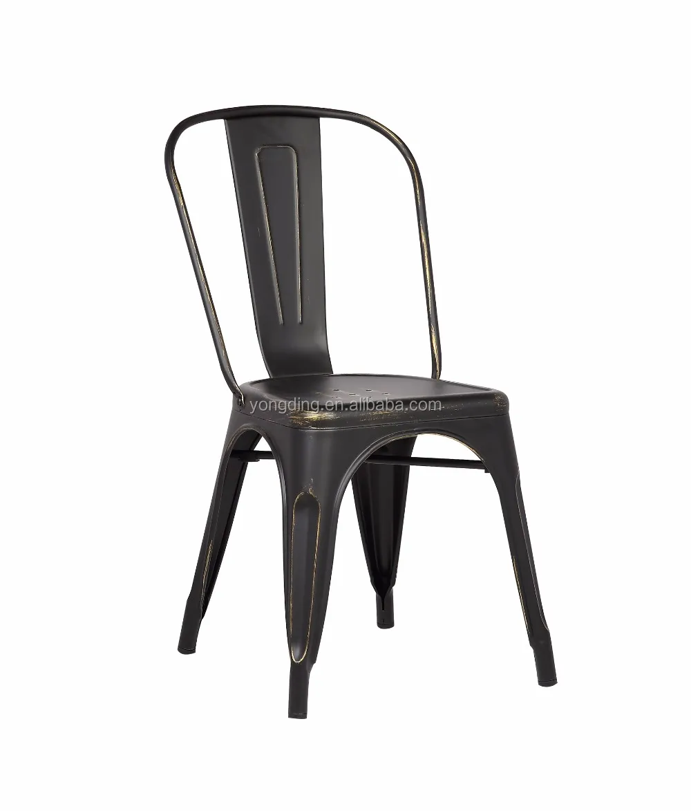 Hot Sale Modern Galvanized Clear High Back Metal Fashion Dinning Chair