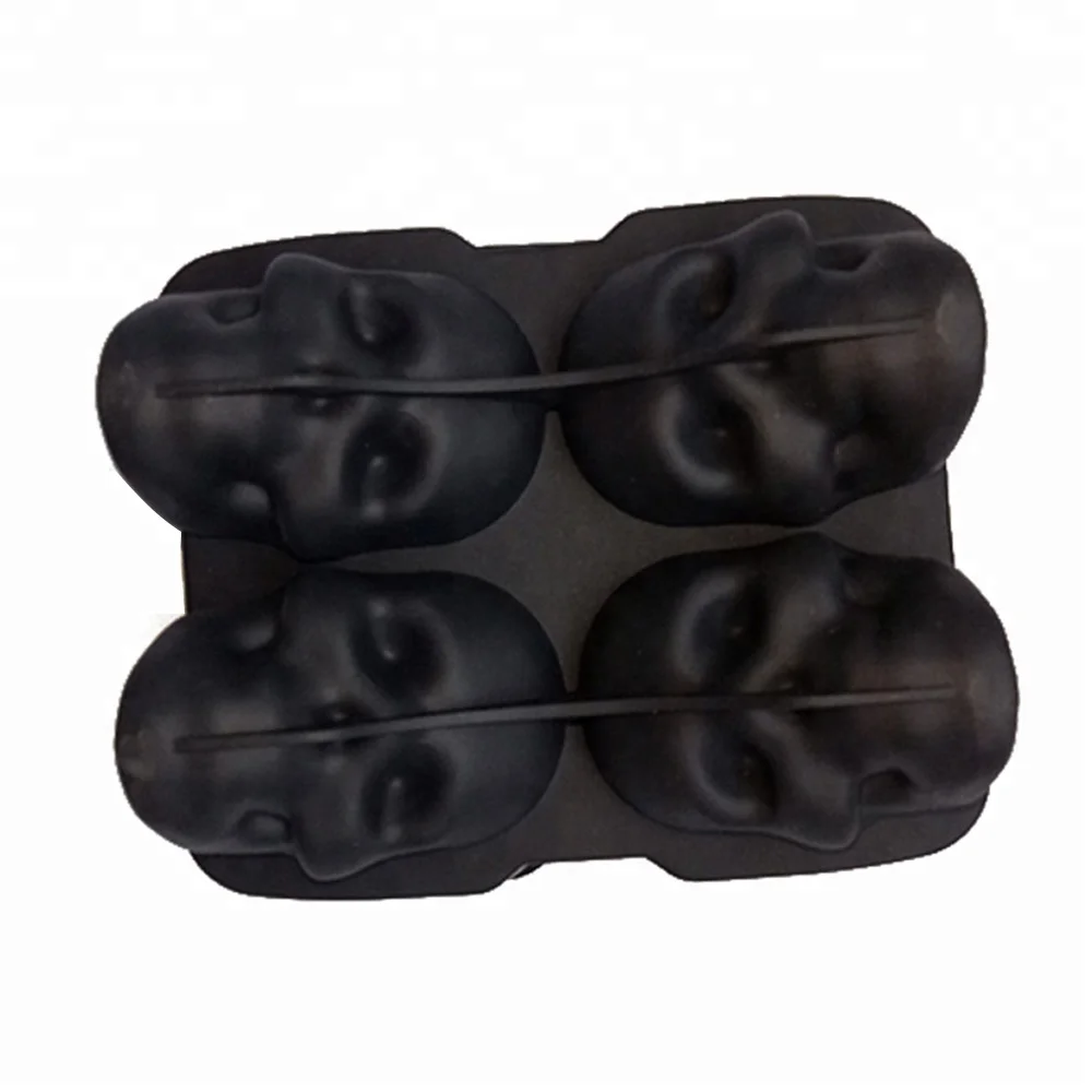 

3D Flexible Silicone Ice Cube Mold Tray, Makes Four Giant ice mold, Pantone color