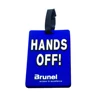 Hands Off Classic Travel Hotel PVC custom plastic rubber luggage tag