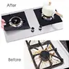 Gas Stove Protectors Black 0.2mm Double Thickness Stovetop Burner Liners Protectors Gas Stove Burner Covers Gas Stove Mat