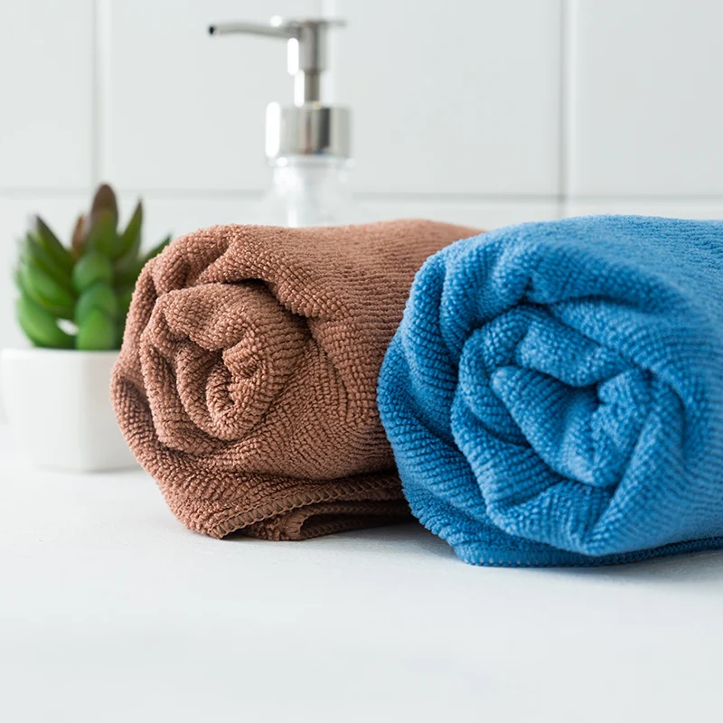 Wholesale Dark Brown Microfiber Kitchen Cleaning Quick Dry Hand Towels