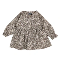 

H3470/Autumn cotton round neck floral dress baby dress