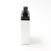 white glass sprayer bottle 30ml 50ml 80ml square atomizer perfume bottle with black plastic pump sprayer