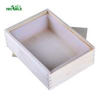 

B0265 White Color Nicole Soap Molds Thin Silicone Liner Loaf Soap Molds With Wood Box