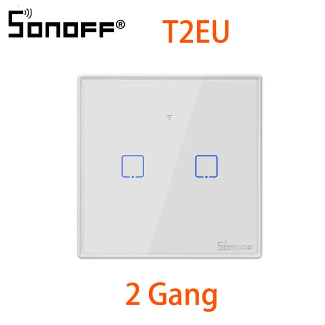 
SONOFF T2 TX 433RF Wifi Wall Touch Electrical Switch wireless 1gang/2gang/3gang Works With Alexa Google home 