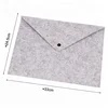 Custom A4 Snap Button Design Soft Envelope Bag A4 Felt Office File Bag Document