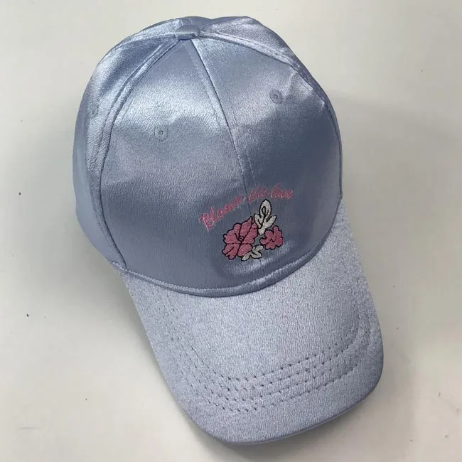 Custom 2017 3d Embroidery Plain Sublimation Satin Lined Silk Baseball