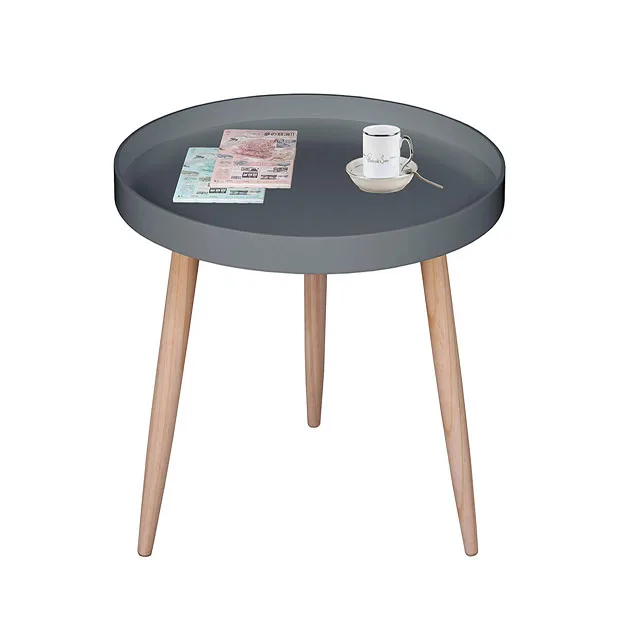 Modern Stylish round wooden coffee side table design