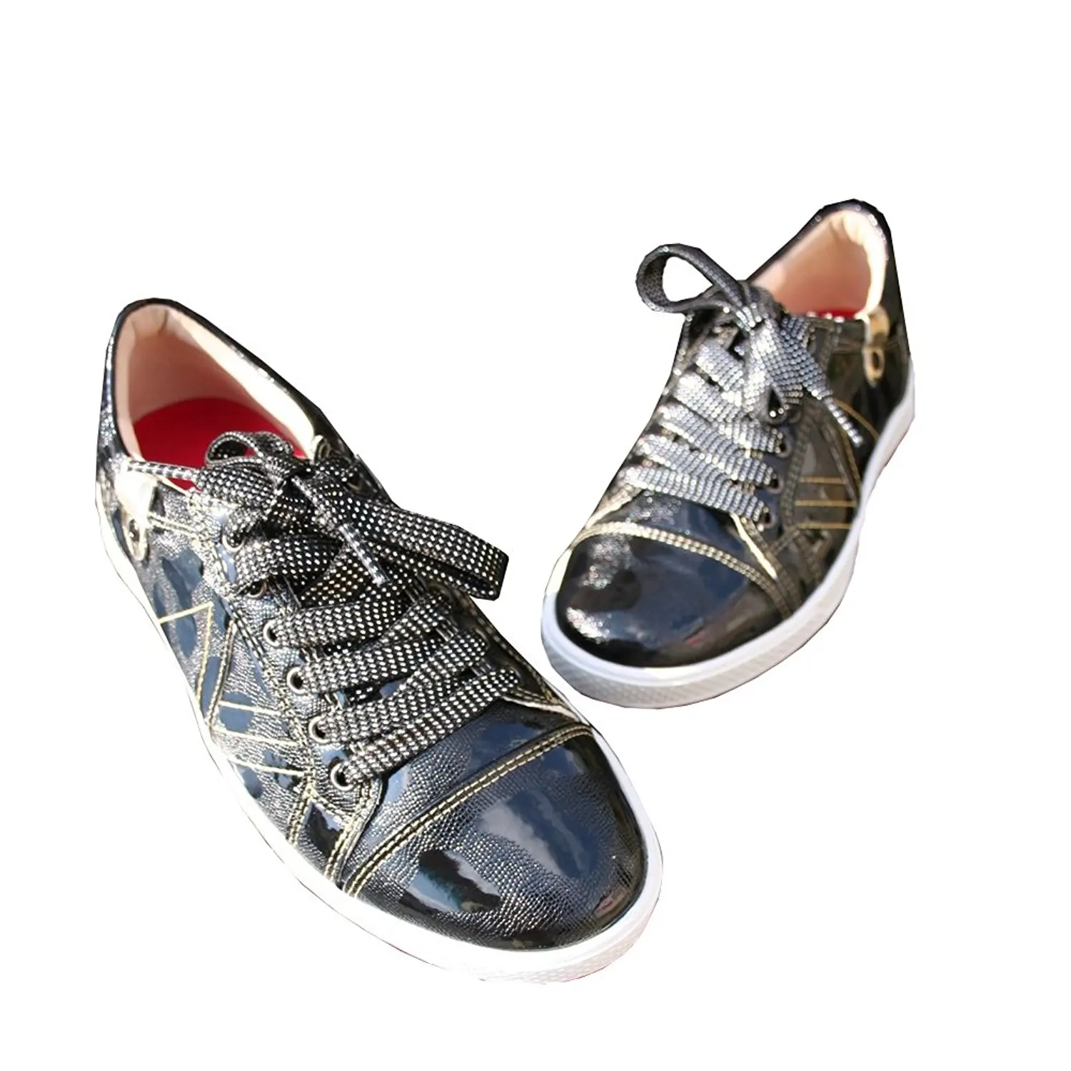 KARAKARA Spike-less Golf Shoes, KR-404, Tow Colors (Gold & Black) 225 - 280 mm, Man & Women