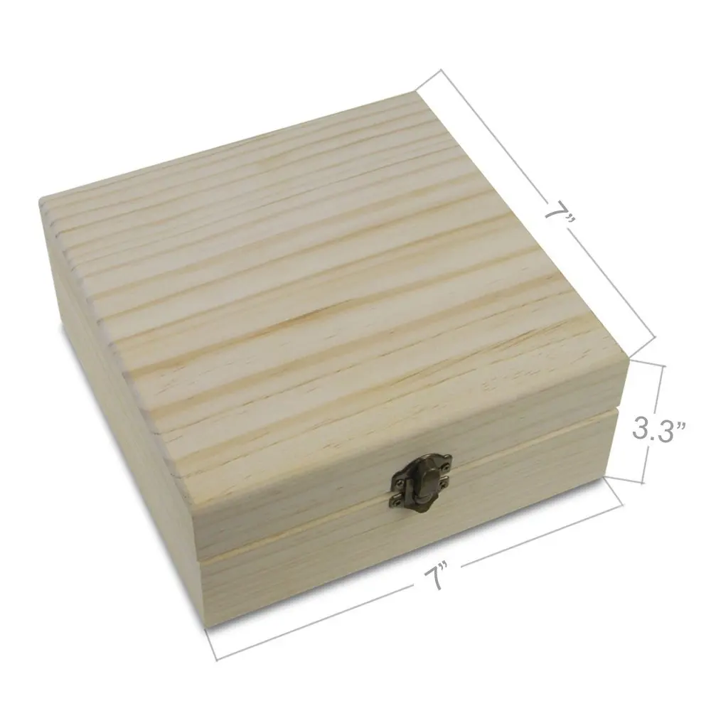 Essential Oils Storage Box, Essential Oil Wooden Storage Case 100% Natural Pine Wood Holds 5/10/15ml 25 Bottles