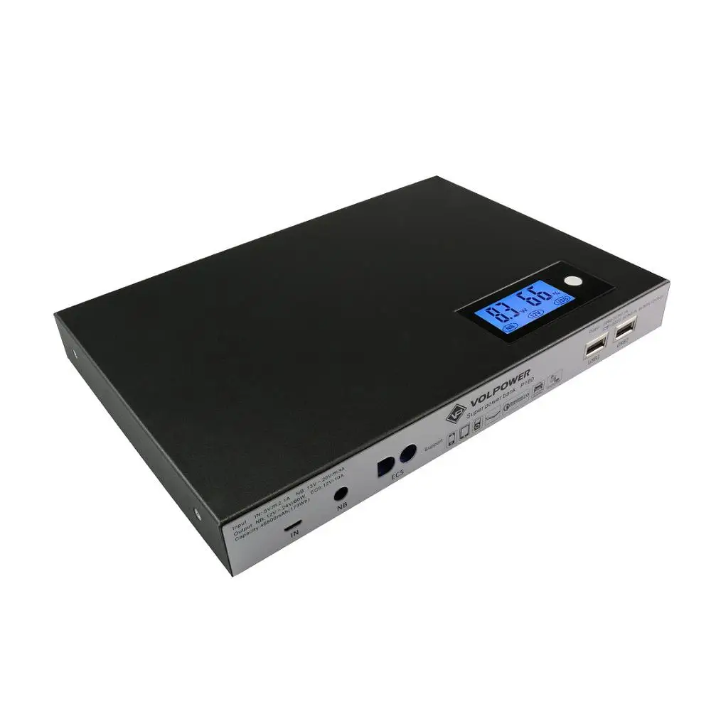 2019 solar laptop power bank for laptops 5V 9V 12V power bank DC port aluminium shell 50000mah - ANKUX.COM