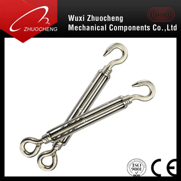 Manufacture M4 to M24 Stainless Steel 304 Wire Rope Turnbuckle with Hook and Eye