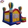 Cute cartoon figure small inflatable indoor bouncer castle with slide for kids