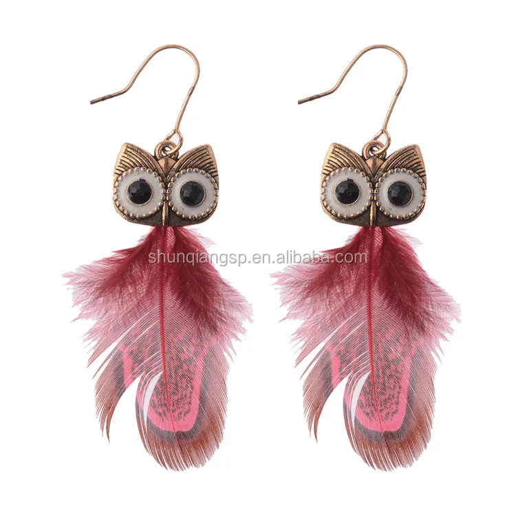 Feather Owl Earrings Suppliers And Feather Owl Earrings Supplieranufacturers At Alibaba