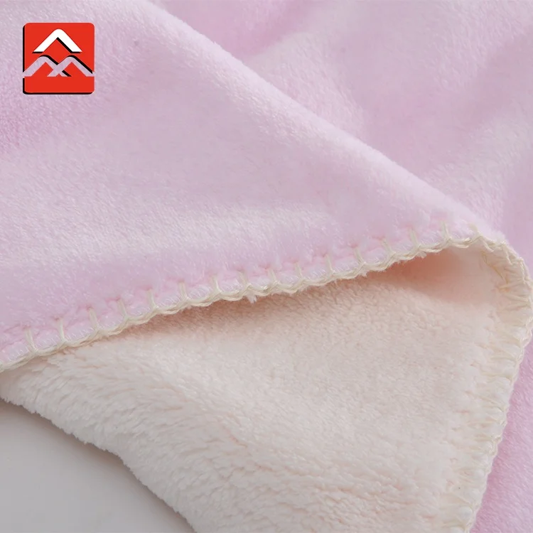 
Double Flannel Blanket Children Cartoon Embroidered Baby Blanket 