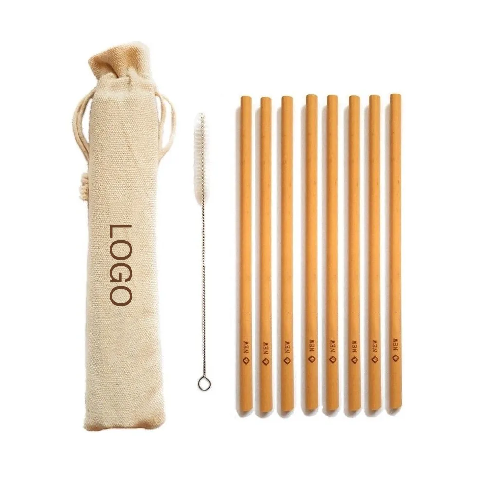 

Customized logo Bamboo Drinking Straws Sustainable eco friendly products, Natural bamboo color