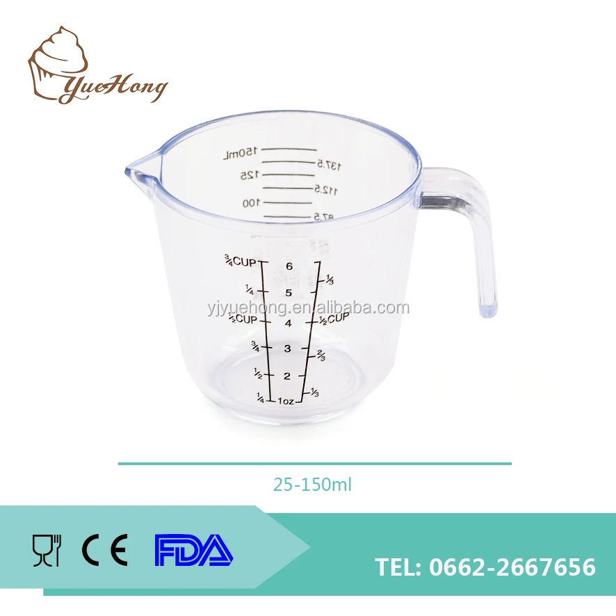 150ml Plastic Measuring Cup With Measurements - Buy Plastic Measuring