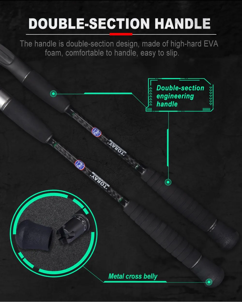 Carbon Casting Fishing Rod For Casting Jigging Rod 1.75m Hard Power