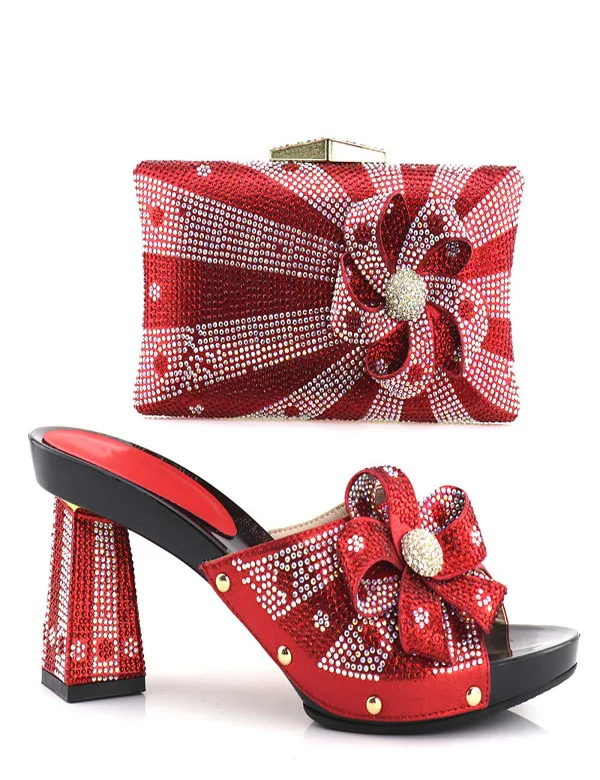

2018 party shoes set women matching bag beautiful shoes high heels new italian shoes and bags YH2018-07