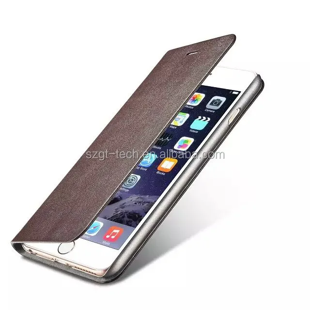 2017 new trendy products for iPhone 6 leather back cover ultra slim case