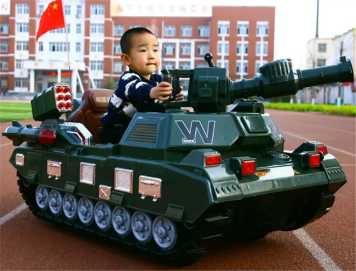 Promotion!!! Large plastic toy tank car kids car ride on toy