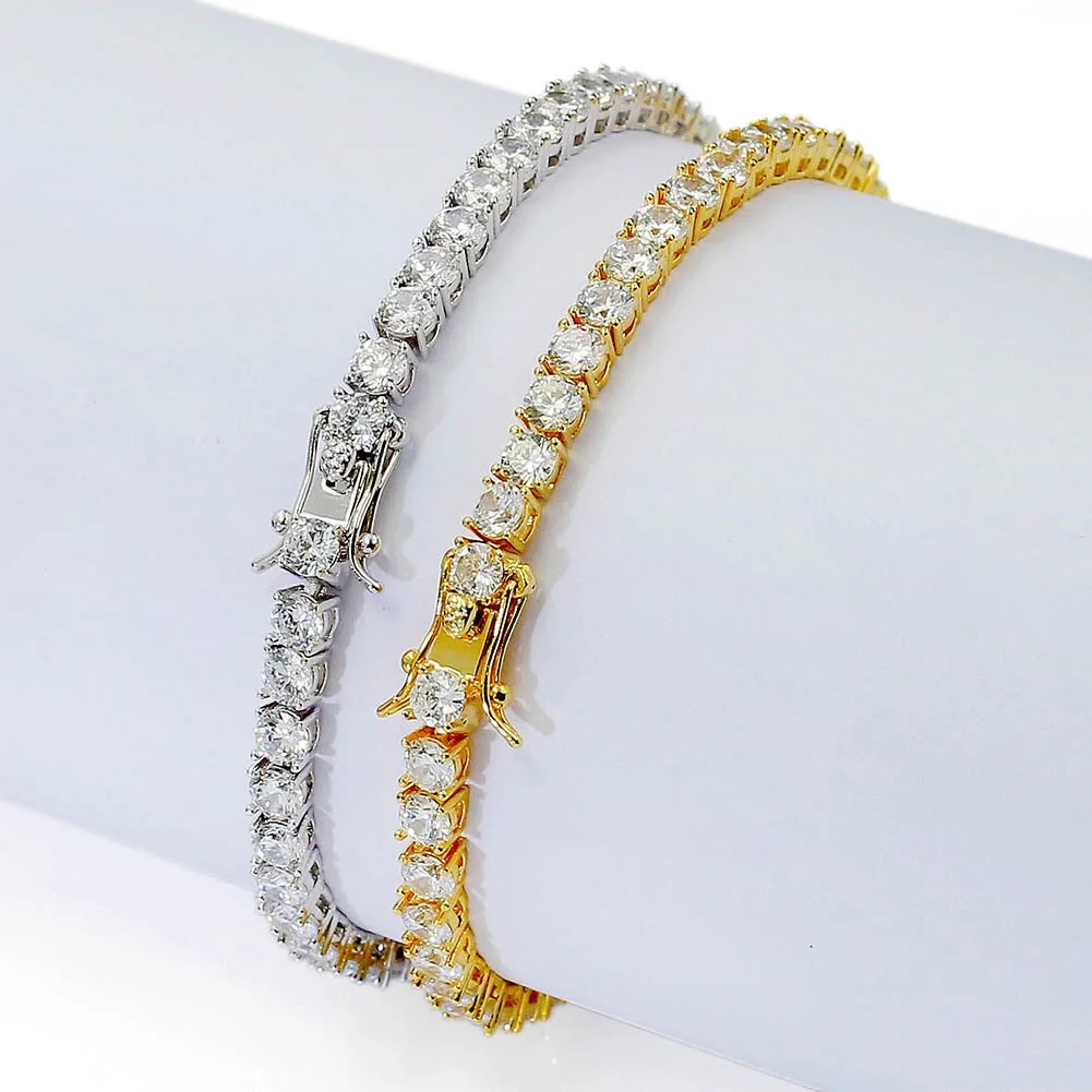 

White gold men custom  cn diamond tennis bracelet jewellery