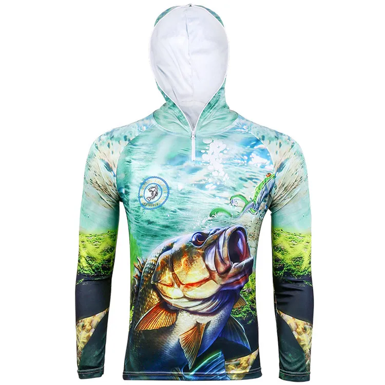 

YOUME New Style 5 Size Fishing Clothing Vests Quick-Drying Anti-UV Sun Fishing Shirt Sports Clothes Long Sleeve, As picture