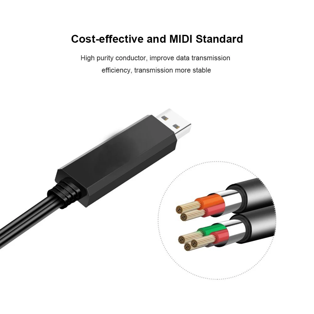 Hifing Midi Usb Cable Inout Interface Converter For Pc To Music