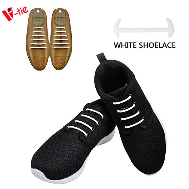 

Men gift promotional Lazy No Tie Silicone Shoe laces Leather Shoe Laces, Black/brown/white