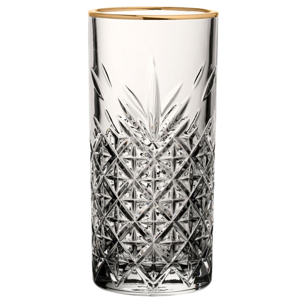 

Long Glasses Gold Rim 10.5oz / 300ml, Clear