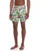 Safari Printed Board Shorts Snap Closure Interior Drawstring Waist Side Slit Pockets Custom Allover Print Swim Trunk