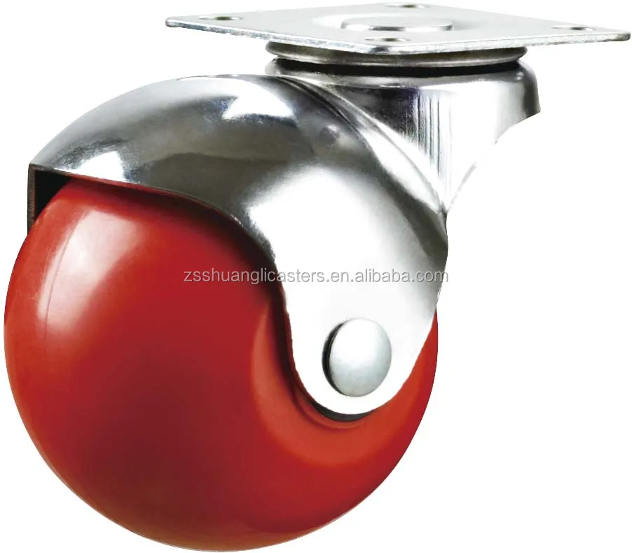 China's Factory Product 2" Inch Rubber Ball Castor Swivel Plate