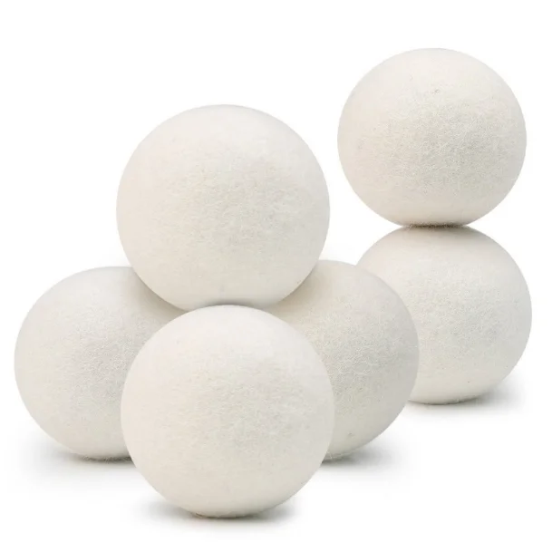 

china wholesale 100% wool felt dryer ball, White grey dark grey