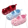 Flower printing soft sole anti slip baby girl shoes for summer spring
