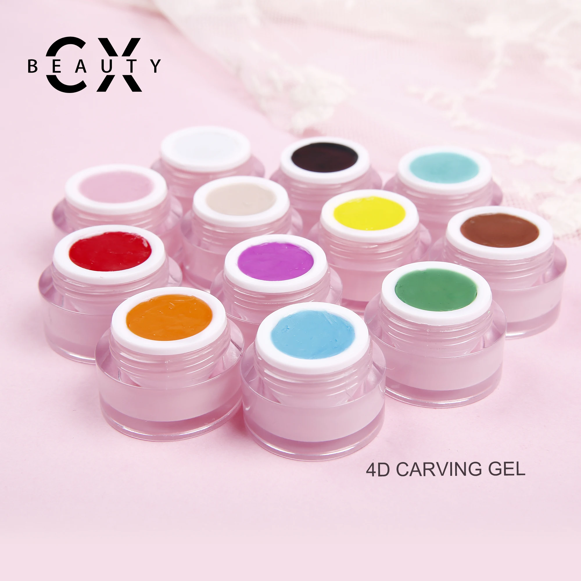 Caixuan Nail Art 4d Carving Gel Kit 12colors,Plasticine Gel For 4d/3d