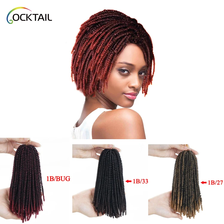 

ombre color 18 inch kenya spring twist crochet braid hair extension, braid color no 33