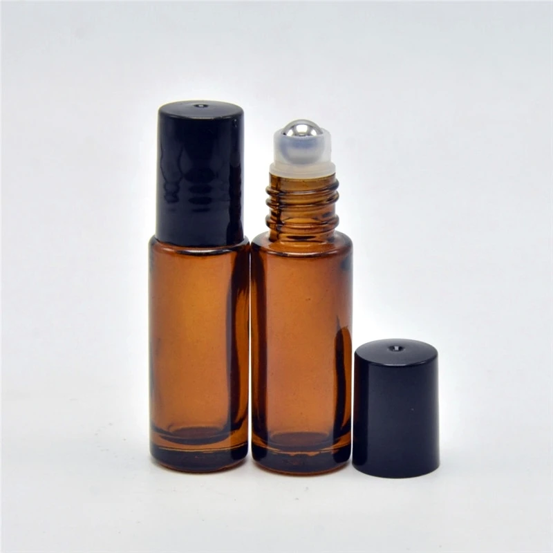 

Wholesale 5ml essential oil roller amber bottle