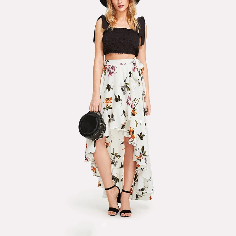 long floral skirt