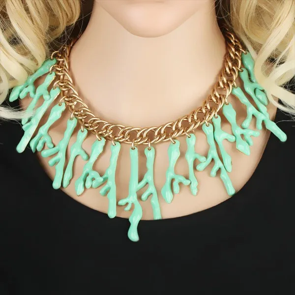 Wholesale Handmade Crystal Imitation Pearl Cluster Bib Chunkys Necklace