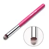 Pink handle with high quality nylon round head shape mop cosmetic brush