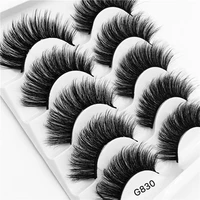 

G series natural long 3d faux mink eye lashes 5 pack eyelashes for wholesale