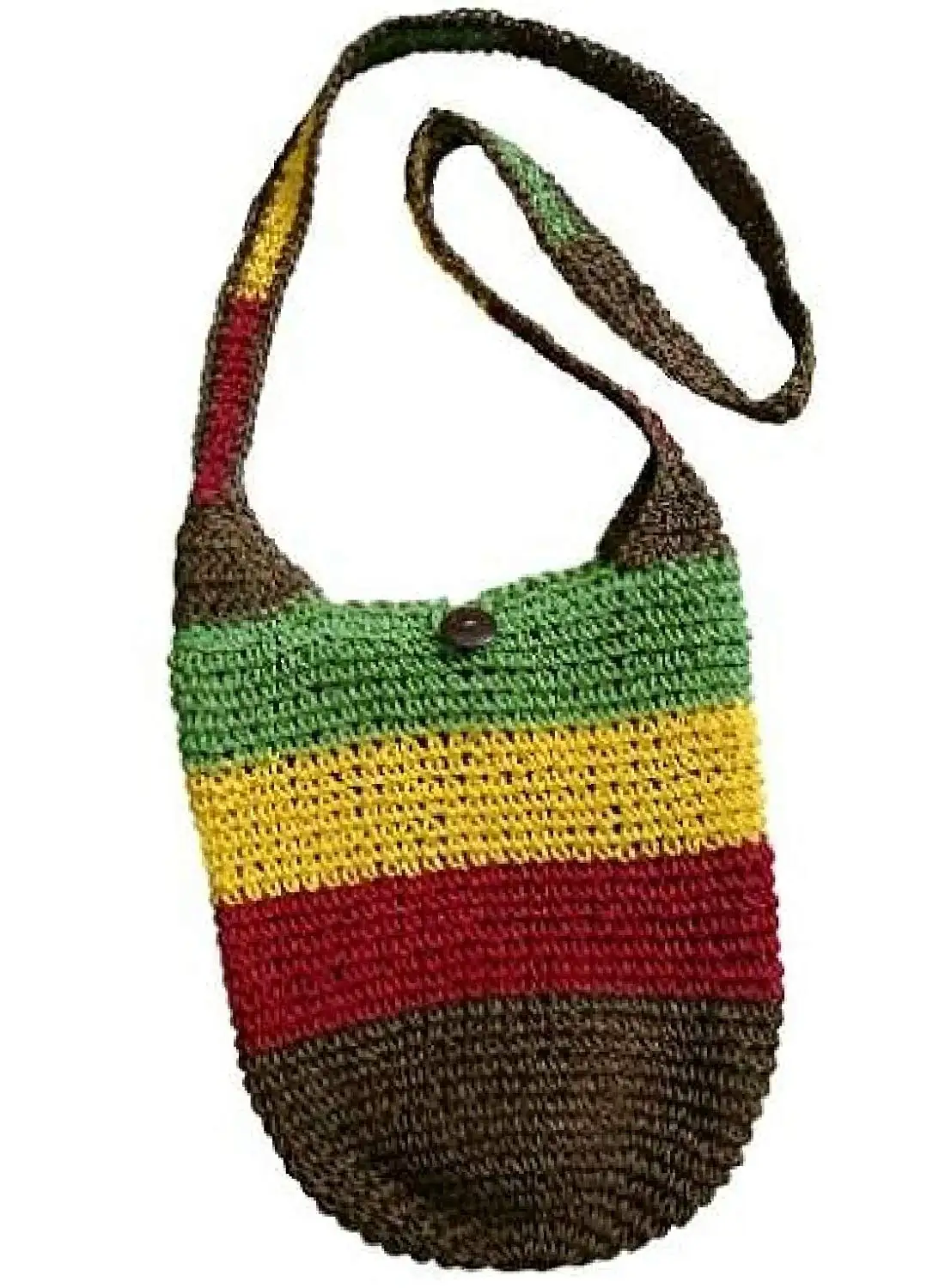 2 Pcs Rasta Jamaica Shoulder Bag Reggae Hippie Beach tote Handbag w//Rastafari Earring and Necklace set